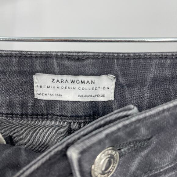 Zara Woman Premium Denim Collection Gray Skinny Jeans Size 4 - Picture 5 of 10